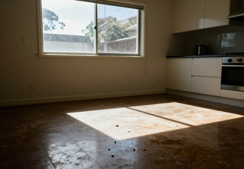 Severe cockroach infestation in a Collaroy kitchen before treatment
